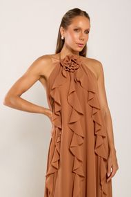 Vestido Longo Mocha Mousse Cala d'Or