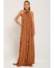 Vestido Longo Mocha Mousse Cala d'Or