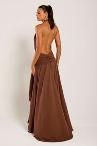 Vestido Longo Marrom Marrakech