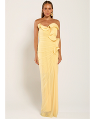 Vestido Longo Amarelo Manteiga Chianti