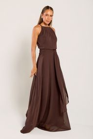 Vestido Longo Marrom Sevilha