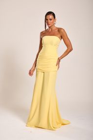 Vestido Longo Amarelo Marselha