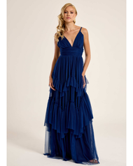 Vestido Longo Azul Marinho San Martin  