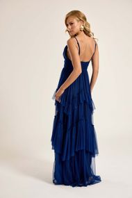 Vestido Longo Azul Marinho San Martin  
