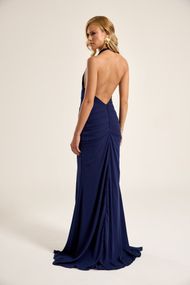 Vestido Longo Azul Marinho Bahia 