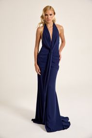 Vestido Longo Azul Marinho Bahia 