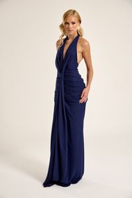 Vestido Longo Azul Marinho Bahia 