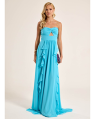 Vestido Longo Azul Turquesa Jericoacoara Chifon