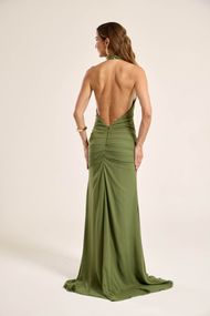 Vestido Longo Verde Oliva Bahia 