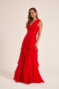 Vestido Longo Vermelho Tahiti