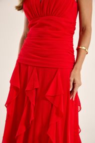 Vestido Longo Vermelho Tahiti