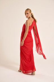 Vestido Longo Coral Suécia