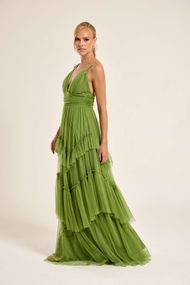  Vestido Longo Verde Oliva San Martin