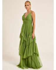  Vestido Longo Verde Oliva San Martin