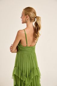  Vestido Longo Verde Oliva San Martin
