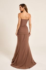 Vestido Longo Marrom Marselha