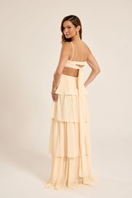 Vestido Longo Amarelo Manteiga Pernambuco 