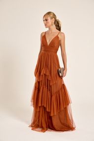 Vestido Longo Terracota San Martin  