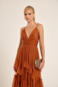 Vestido Longo Terracota San Martin  