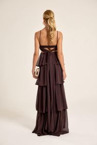 Vestido Longo Marrom Pernambuco