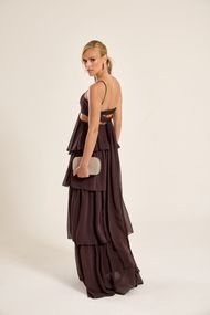 Vestido Longo Marrom Pernambuco