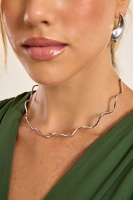 Choker Prata Ondine