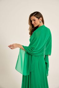 Echarpe Verde Bandeira Chifon 