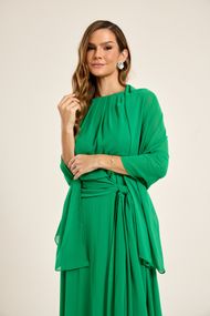 Echarpe Verde Bandeira Chifon 