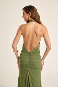 Vestido Longo Verde Oliva Bahia 