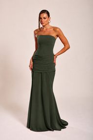 Vestido Longo Verde Oliva Marselha