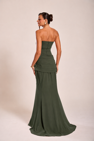 Vestido Longo Verde Oliva Marselha