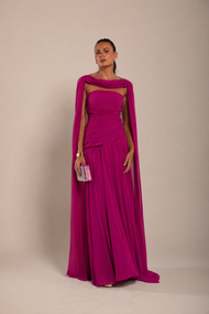 Vestido Longo Fúcsia Algarve
