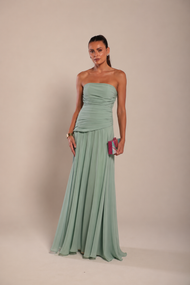 Vestido Longo Verde Menta Algarve