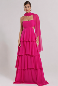 Echarpe Pink Chifon