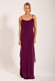 Vestido Longo Berinjela Boipeba