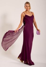 Vestido Longo Berinjela Boipeba