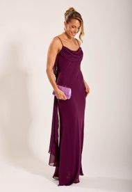 Vestido Longo Berinjela Boipeba