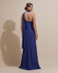 Vestido Longo Azul Marinho Croácia 