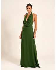 Vestido Longo Verde Oliva Escuro Marrocos