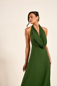 Vestido Longo Verde Oliva Escuro Marrocos
