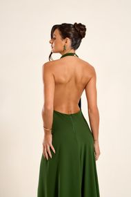 Vestido Longo Verde Oliva Escuro Marrocos