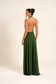 Vestido Longo Verde Oliva Escuro Marrocos