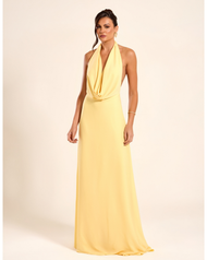 Vestido Longo Amarelo Manteiga Marrocos