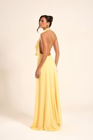 Vestido Longo Amarelo Manteiga Marrocos
