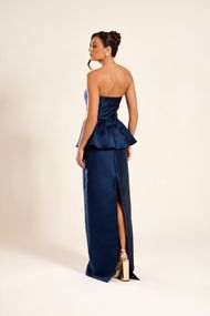Vestido Longo Azul Marinho  Albânia 
