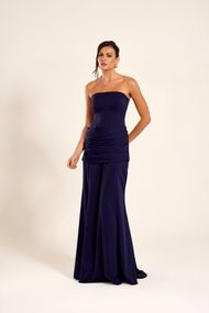 Vestido Longo Azul Marinho Marselha
