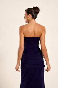 Vestido Longo Azul Marinho Marselha