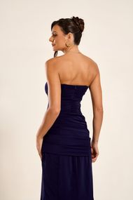 Vestido Longo Azul Marinho Marselha