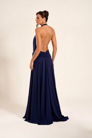  Vestido Longo Azul Marinho Marrakech