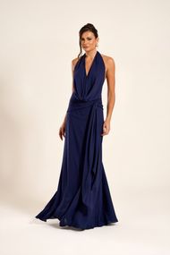  Vestido Longo Azul Marinho Marrakech